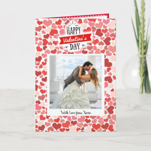 Happy Valentine's Day Hearts Feiertagskarte