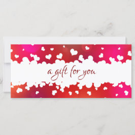 Happy Valentine's Day Hearts Lovely Gift Card