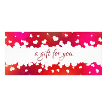 Happy Valentine's Day Hearts Lovely Gift Card