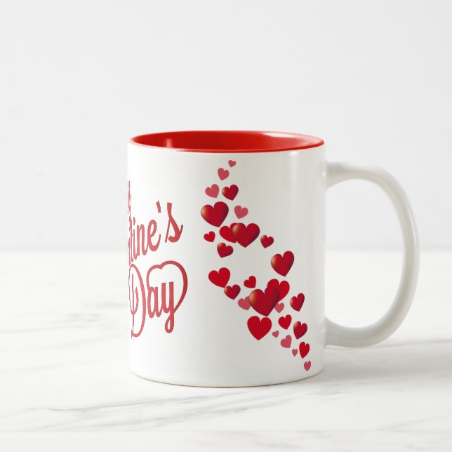 Happy Valentine's Day Hearts Tasse (Rechts)