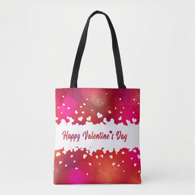 Happy Valentine's Day Hearts - Tote Bag (Vorderseite)