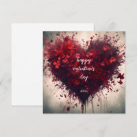 Happy Valentine's Day - Herz gefüllt Rote Blume
