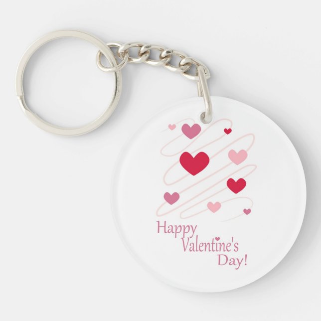 "HAPPY VALENTINE'S DAY" - HERZEN SCHLÜSSELANHÄNGER (Vorderseite)