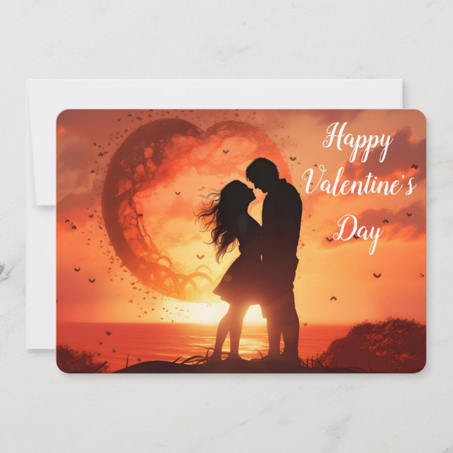Happy Valentines Day Holiday Card Feiertagskarte (Vorderseite)