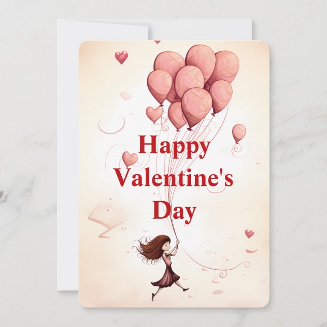 Happy Valentines Day Holiday Card Feiertagskarte (Vorderseite)