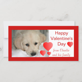 Happy Valentine's Day Hund Foto Cards Feiertagskarte