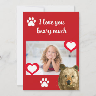 Happy Valentine's Day I Liebe, dass Sie viel Foto Feiertagskarte
