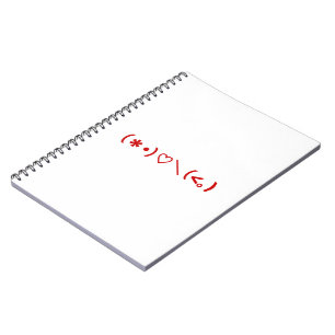 Happy Valentine's Day / Japanische Emoticons Notizblock