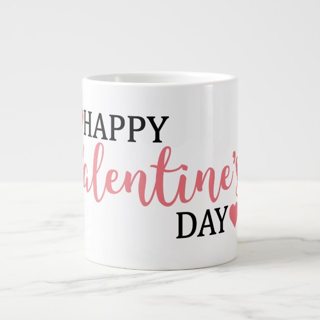 Happy Valentine's Day Jumbo Tasse (Vorderseite)
