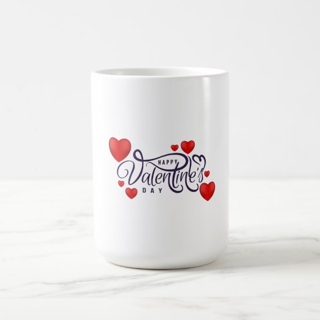 Happy Valentine's Day Kaffeetasse (Mittel)