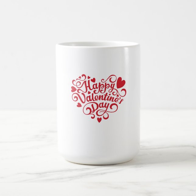 Happy Valentine's Day Kaffeetasse (Mittel)