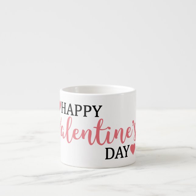 Happy Valentine's Day Kaffeezubereitung Tasse (Vorderseite)