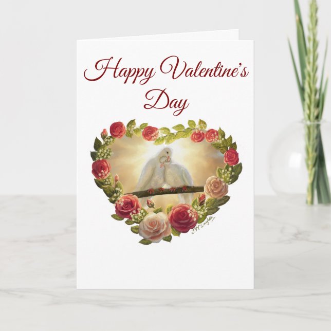 'Happy Valentine's Day'-Karte - Kunst von Jenny  Karte (Vorderseite)