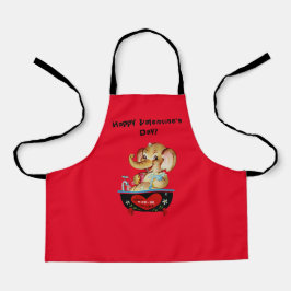 Happy Valentine's Day Kinder Kochen Schürze Elefan