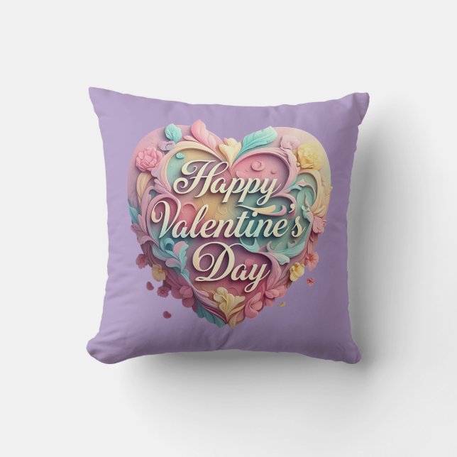 Happy Valentine's Day Kissen (Vorderseite)