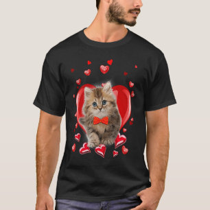 Happy Valentines Day Kitten Cat V Day T-Shirt