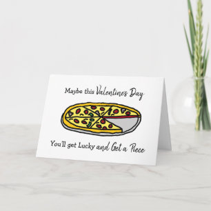 Happy Valentine's Day Kokett Pizza Pun Karte
