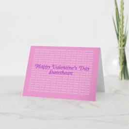 Happy Valentine's Day Lavender Endless Liebe Card Feiertagskarte