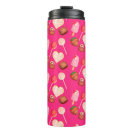 Happy Valentine's Day Leckereien und Candy Muster Thermosbecher