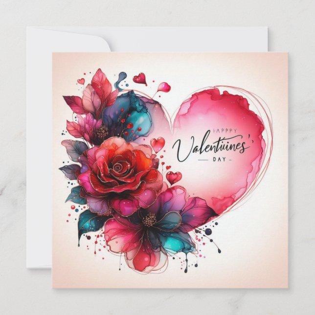 Happy Valentines Day Liebe Cards Karte (Vorderseite)