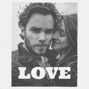 Happy Valentine's Day Liebe Foto Boyfriend Fleecedecke