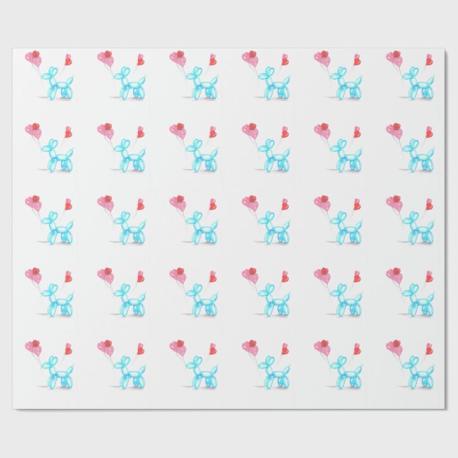 Happy Valentines Day Liebe Geschenkpapier (Saum)