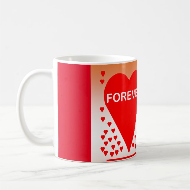 Happy Valentine's Day Liebe Herz Tasse & Heiße Kak (Links)