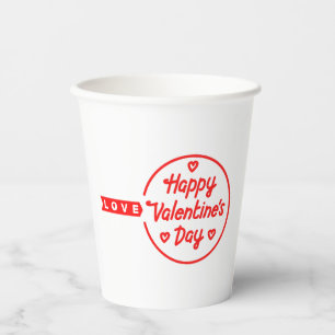Happy Valentine's Day Liebe Paper Cups Pappbecher