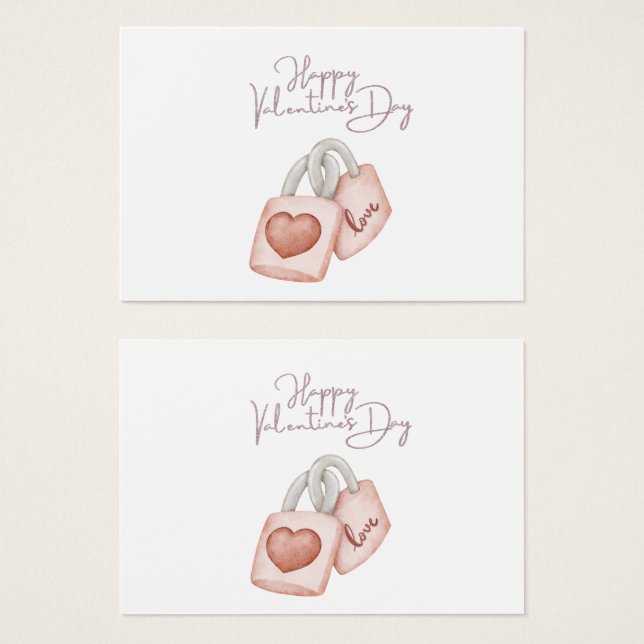 Happy Valentines Day Liebe Schleuse Herz Romantisc (Vorne & Hinten)