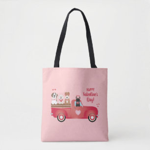Happy Valentines Day Lieferwagen LKW Liebe Hunde