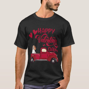Happy Valentines Day LKW Herzstück Beagle L T-Shirt