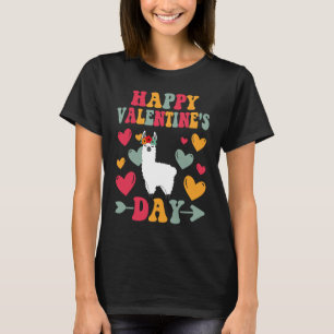 Happy Valentines Day Llama Liebe Locarno T-Shirt