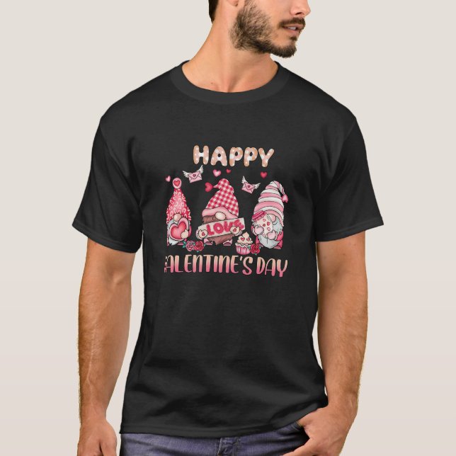 Happy Valentine's Day  Love Gnome Valentine's Day  T-Shirt (Vorderseite)