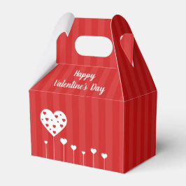 Happy Valentine's Day Lovely Red White Hearts Geschenkschachtel