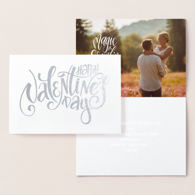 Happy Valentine's Day Luxury Real Foil Card Folienkarte (Anzeige)