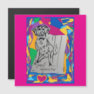 Happy Valentine's Day Magnetic Card Magnetkarte