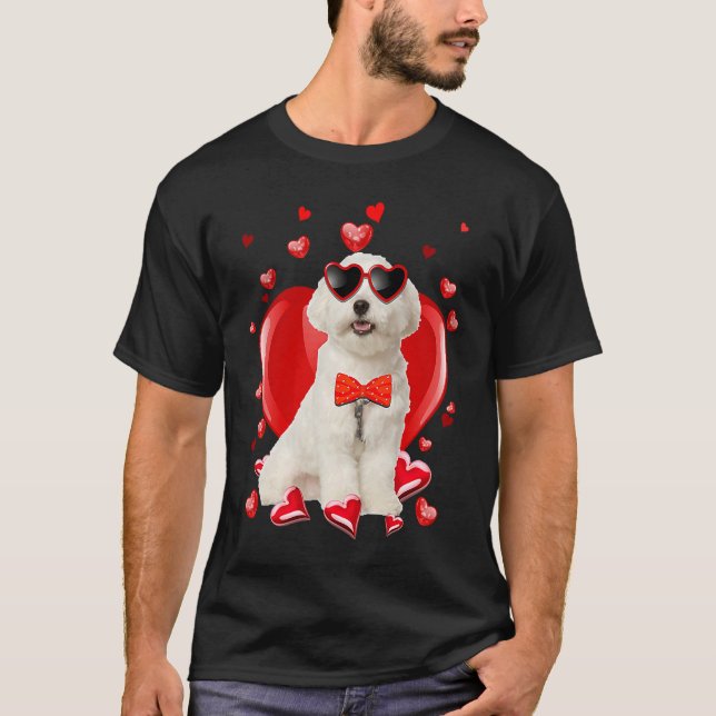 Happy Valentines Day Maltese   Dog  V Day T-Shirt (Vorderseite)