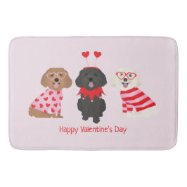 Happy Valentines Day Maltipoo Hunde Badematte
