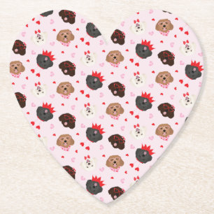Happy Valentines Day Maltipoo Hunde Untersetzer