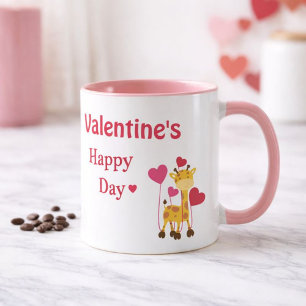 Happy Valentine's Day Mama Safari Thema Tasse