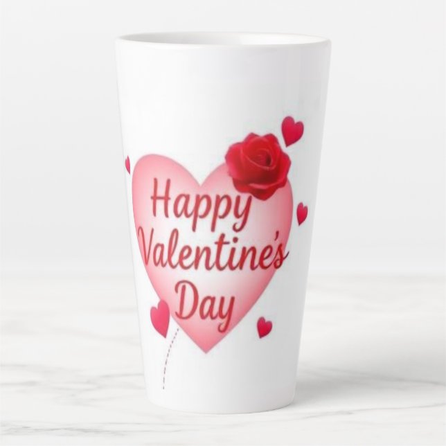 Happy Valentine's Day Milchtasse (Vorderseite)