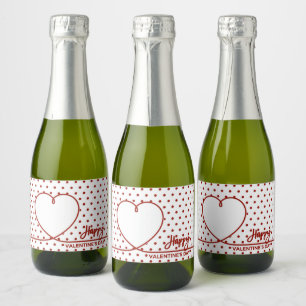 Happy Valentine's Day Mini Champagne Label Set