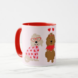 Happy Valentines Day Mini Goldendoodle Hunde Tasse