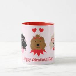 Happy Valentines Day Mini Goldendoodle Hunde Tasse