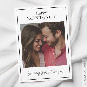 Happy Valentine's Day Minimalistischen Paar Foto L Feiertagskarte