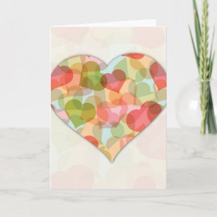 Happy Valentines Day mit bunten Herzen Feiertagskarte
