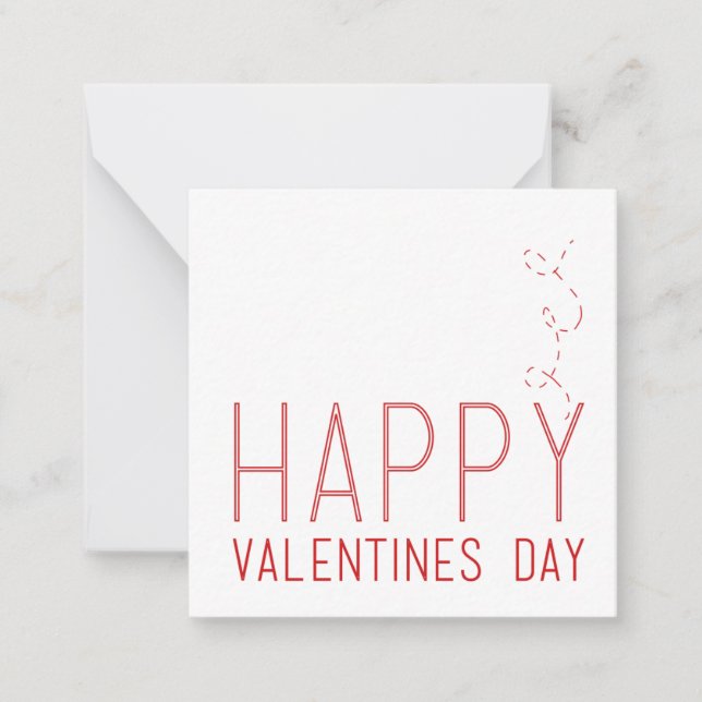 Happy Valentines Day Mitteilungskarte (Vorderseite)