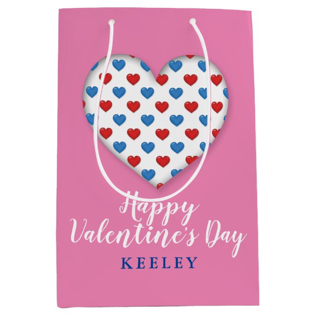 Happy Valentine's Day Mittlere Geschenktüte (Vorderseite)