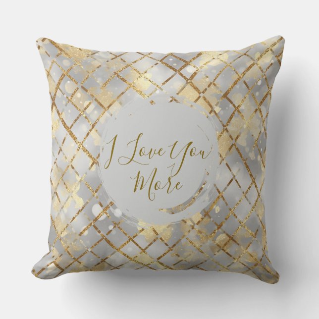 Happy Valentine's Day, Modern, Elegant Luxury Thro Kissen (Vorderseite)