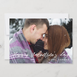 Happy Valentine's Day moderne Fotokarte Feiertagskarte